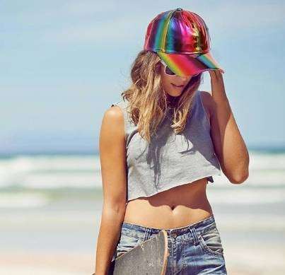 Adjustable Shiny Holographic Baseball - Hip Hop Flat Brim Rock Snapback Cap, Reflective Snapback Hat