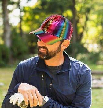 Adjustable Shiny Holographic Baseball - Hip Hop Flat Brim Rock Snapback Cap, Reflective Snapback Hat