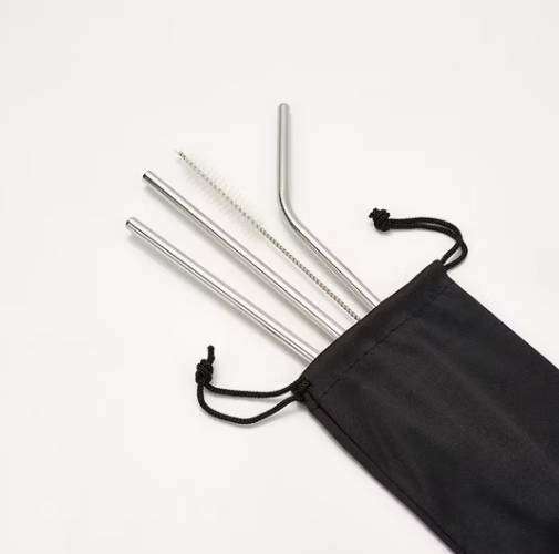Set of Stainless-Steel Straws