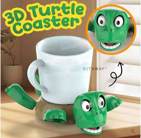 Funny 3D Printed Turtle Coaster