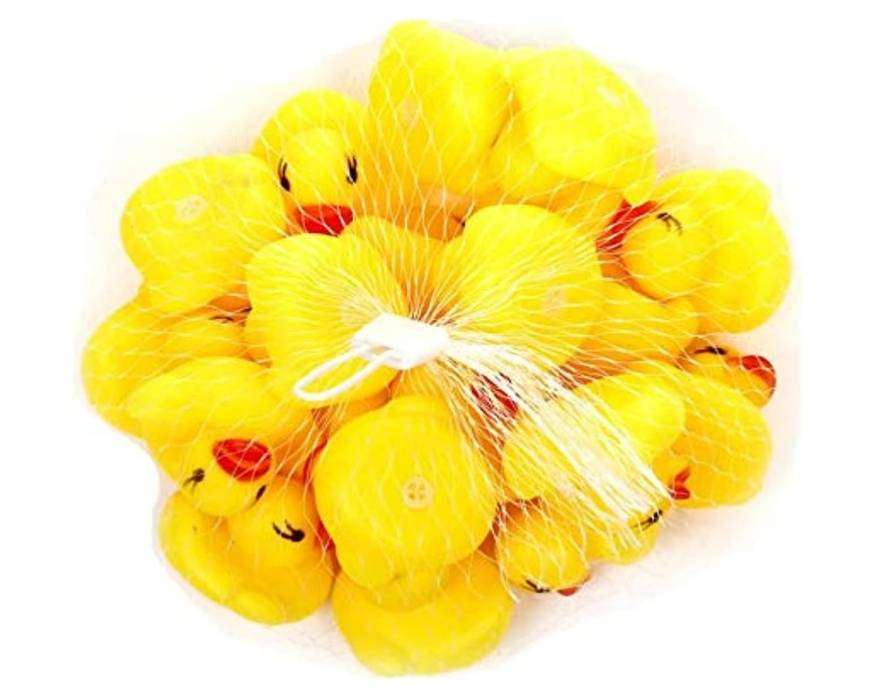 20 x Baby Floating Squeaky Rubber Ducks Kids Bath Toys