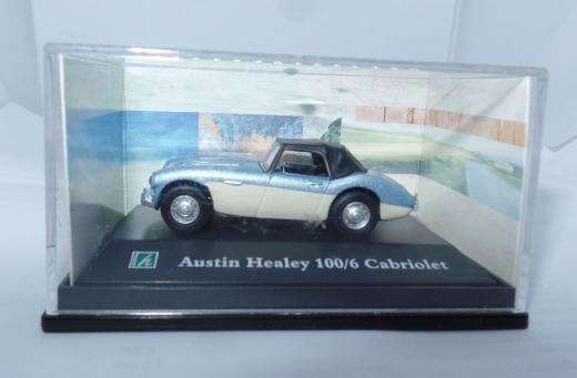 Cararama 1/72 Scale Austin Healey 100/6 Cabriolet Blue & White