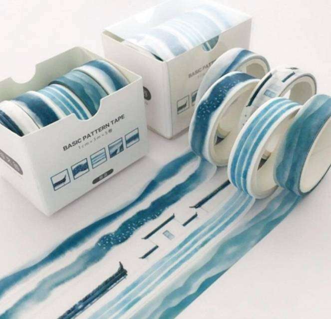 5 pcs/pack Moon Star Washi Tape Set Decoration Sticker Scrapbooking Diary Adhesive Masking Tape