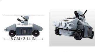 Sluban M38-B0661B Admiral Kuznetsov 10 in 1: air defense armored car - 44 Piece (Box damaged)