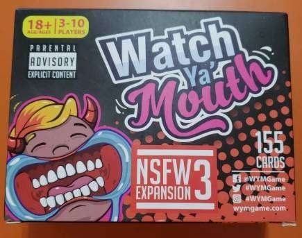 Watch Ya` Mouth Adult NSFW Expansion 3 Card Game Pack, For All Mouth Guard Games