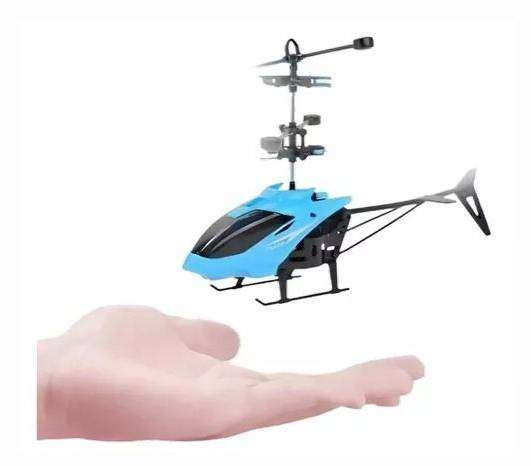 2 x Flying Drone Helicopter Blue - Rechargeable Flying HeliHover Drone