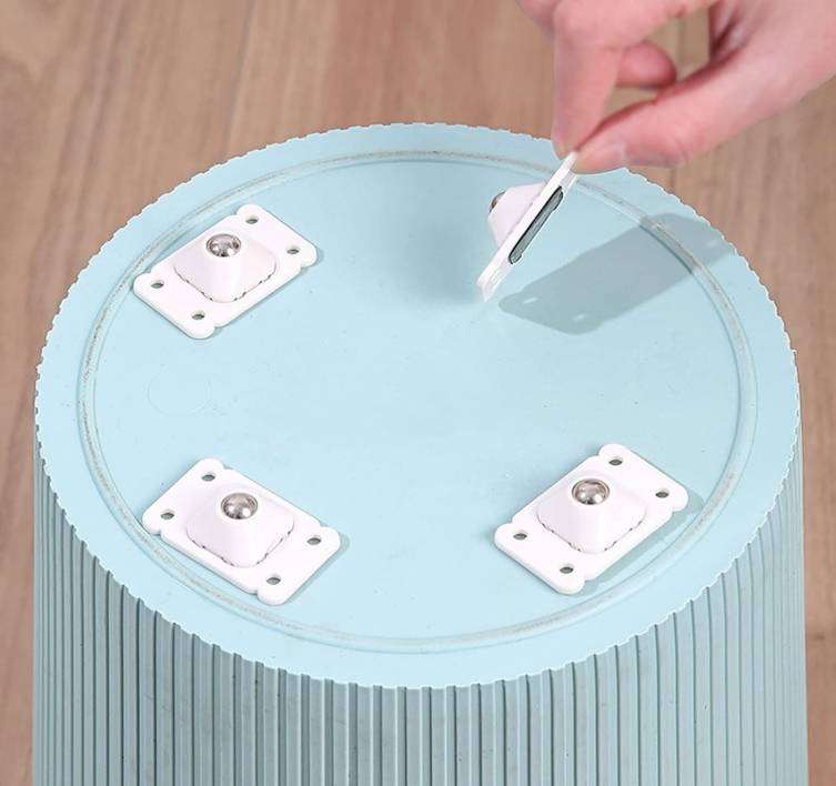 4pcs Small Stainless Steel Rollers Self Adhesive Movers Sliders Caster