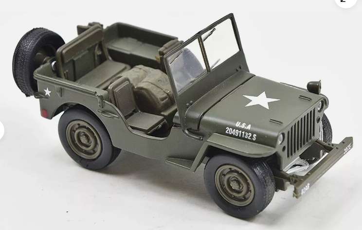 New Ray - 1:32 Scale Military Mission Jeep Willys Army Green