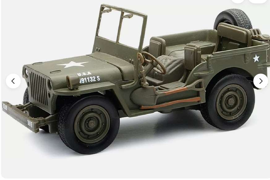 New Ray - 1:32 Scale Military Mission Jeep Willys Army Green