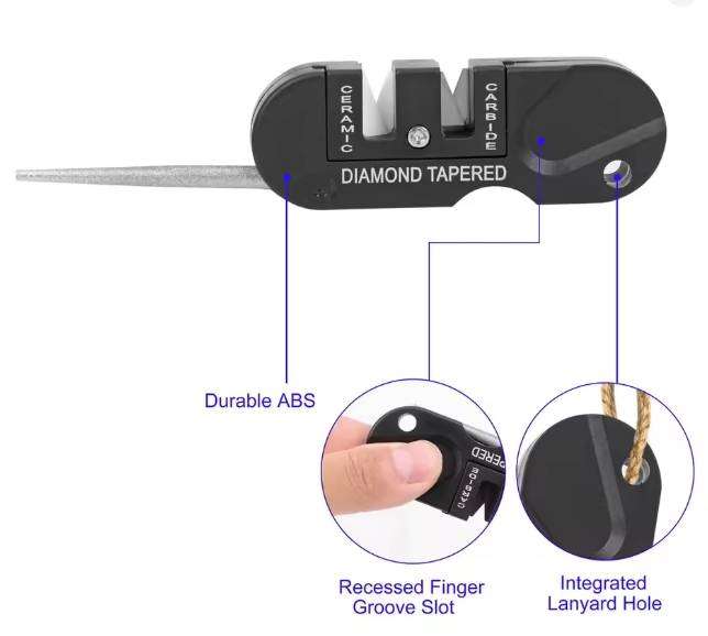 Multifunction Foldable Pocket Keychain Knife Sharpening Tool