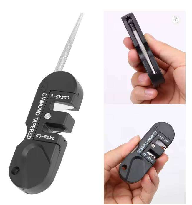 Multifunction Foldable Pocket Keychain Knife Sharpening Tool