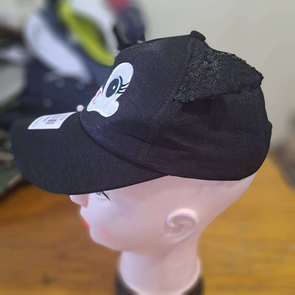 Kiddies Bunny Cap - Black