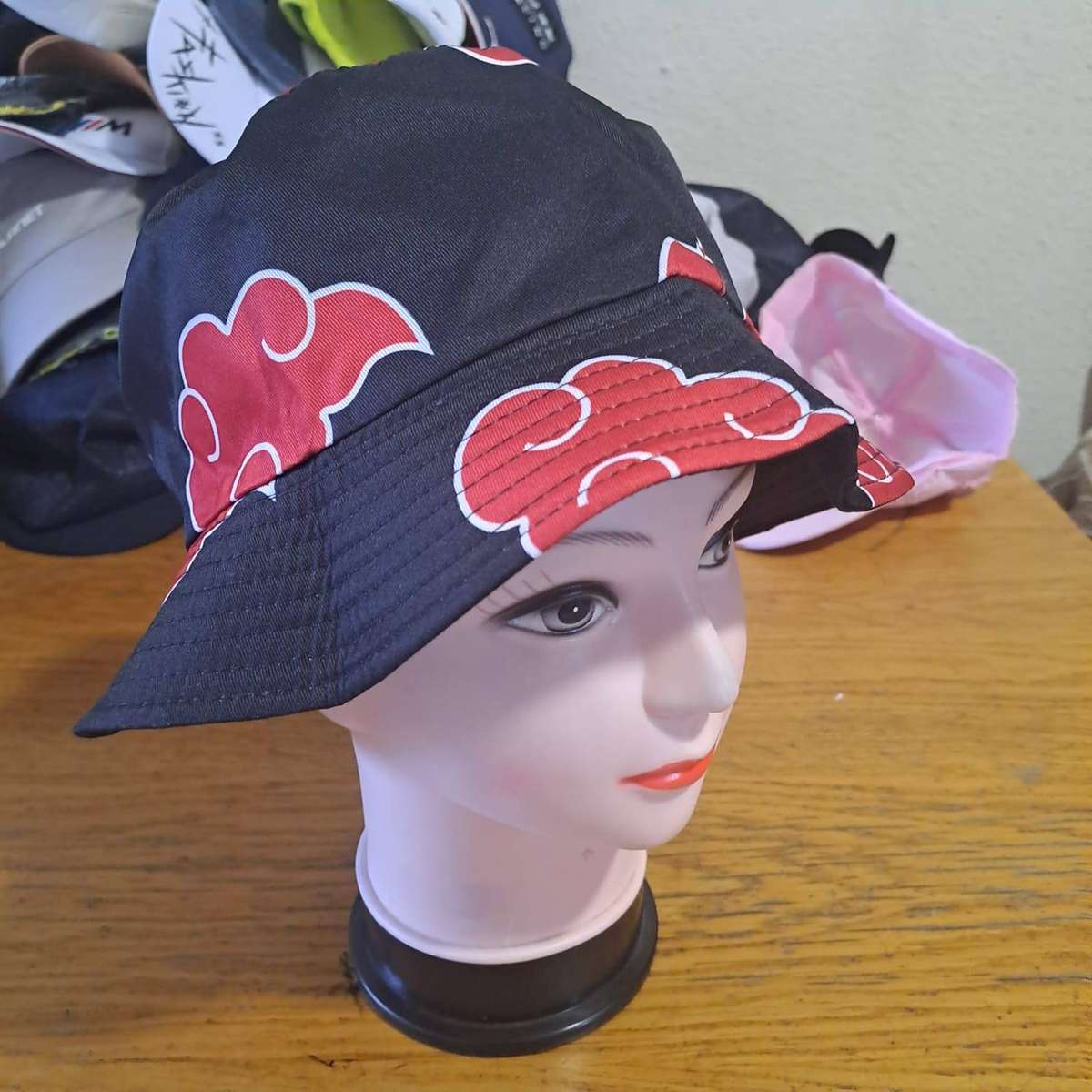 Anime Naruto Akatsuki Red Cloud Bucket Hat