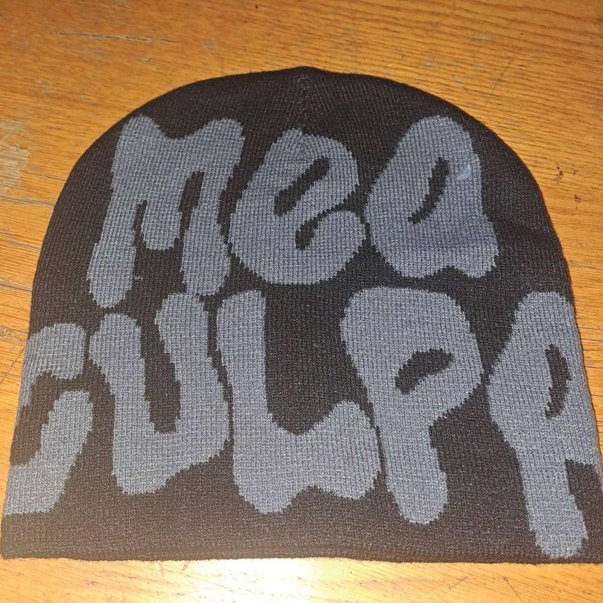 Mea Culpa Unisex Polyester Beanie (Advertised by Kim Kardashian and Lala) -Black & Grey