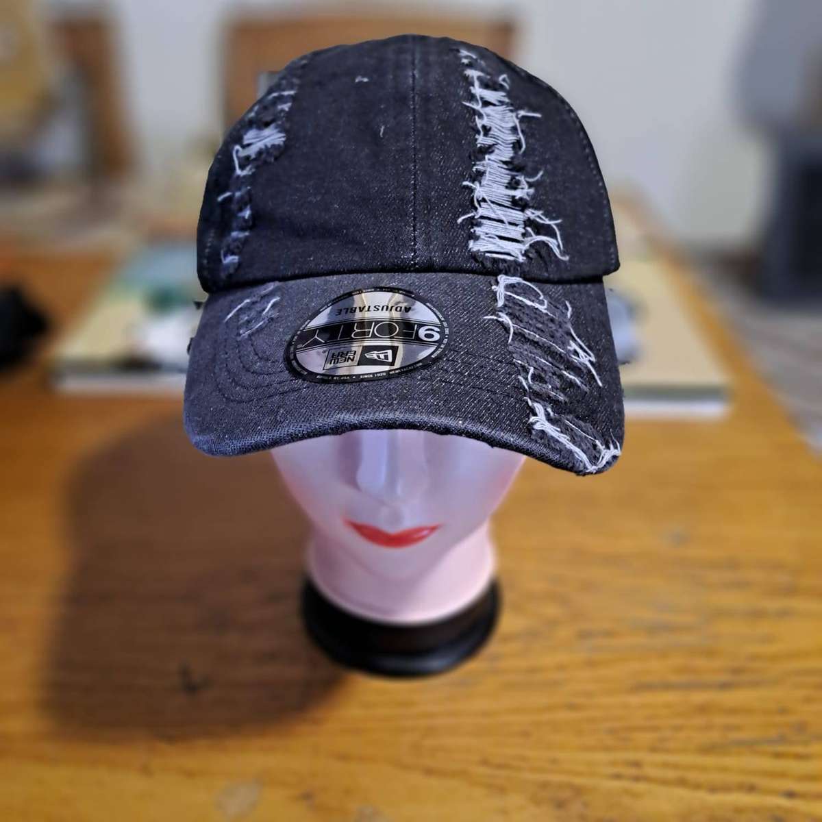 Unisex Distressed Washed Denim Baseball Cap