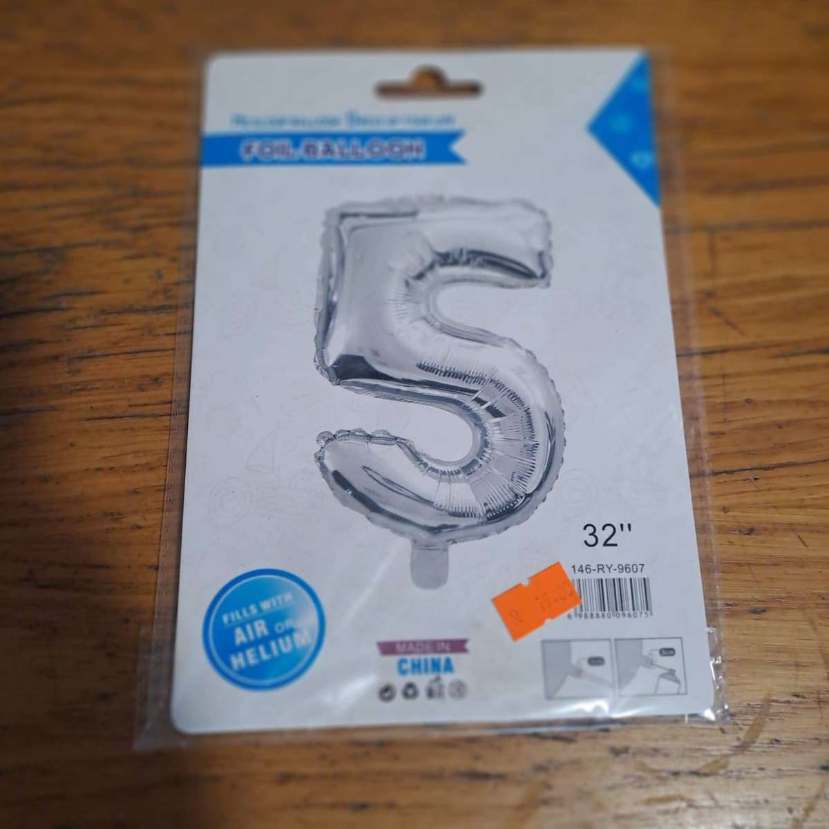 Foil balloon Silver No 5 - 81cm
