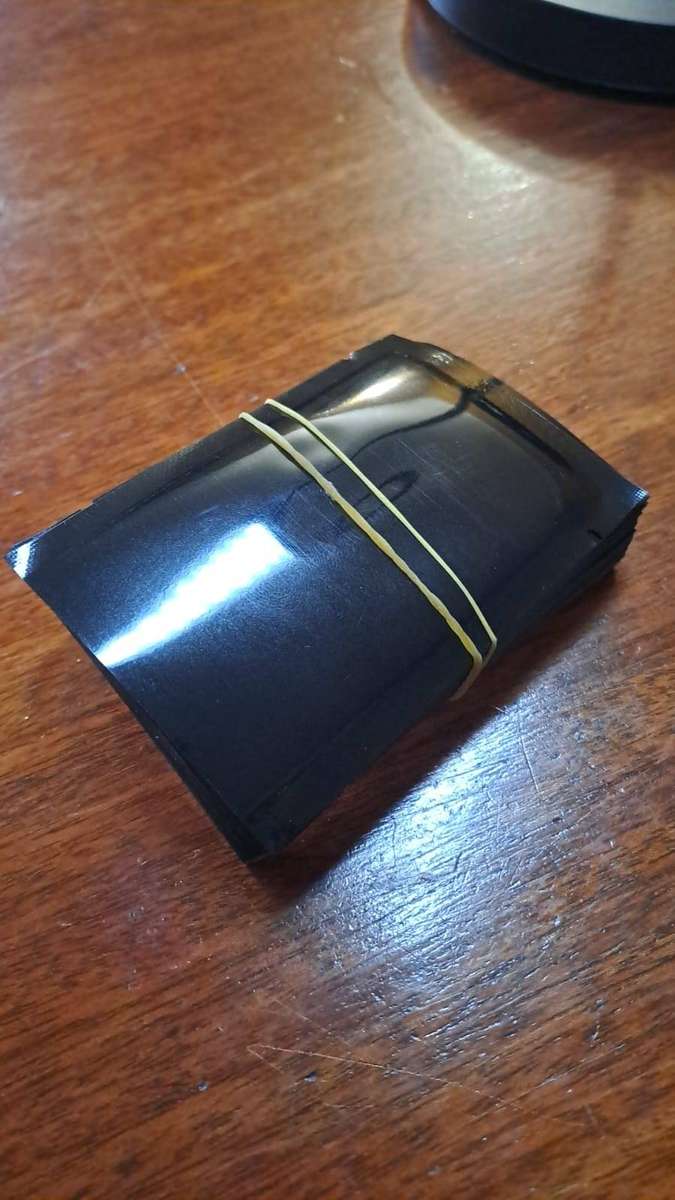 100pcs Flat Pocket Black Glossy Packaging Plastic Bag