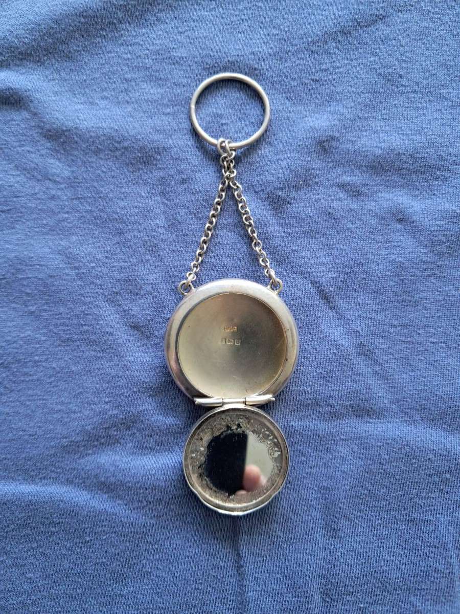 Antique Sterling Silver Ladies Compact for Evening Bag Birmingham 1919