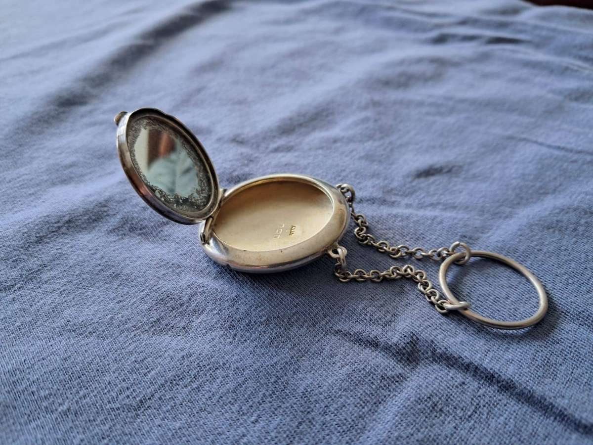 Antique Sterling Silver Ladies Compact for Evening Bag Birmingham 1919