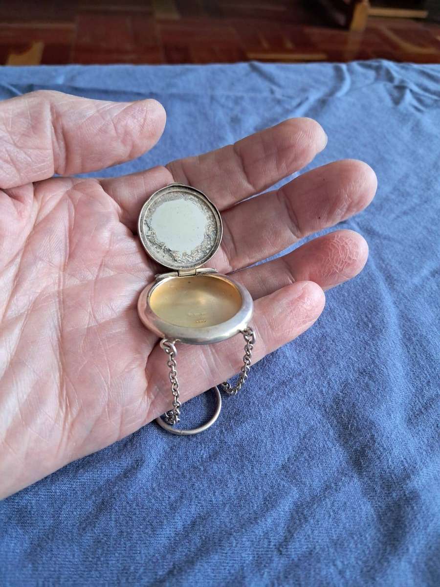 Antique Sterling Silver Ladies Compact for Evening Bag Birmingham 1919