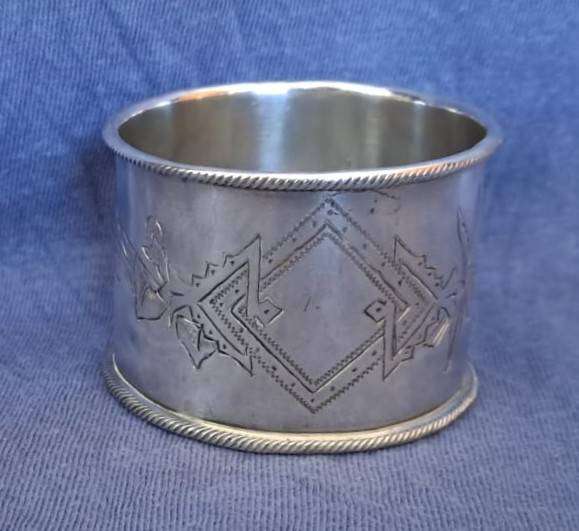Imperial Russia Solid Silver Serviette Ring Moscow 1890s