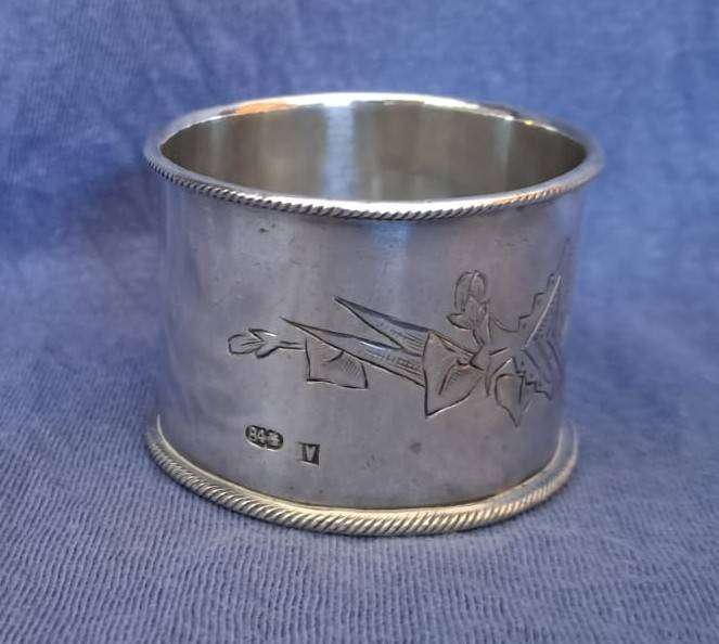 Imperial Russia Solid Silver Serviette Ring Moscow 1890s