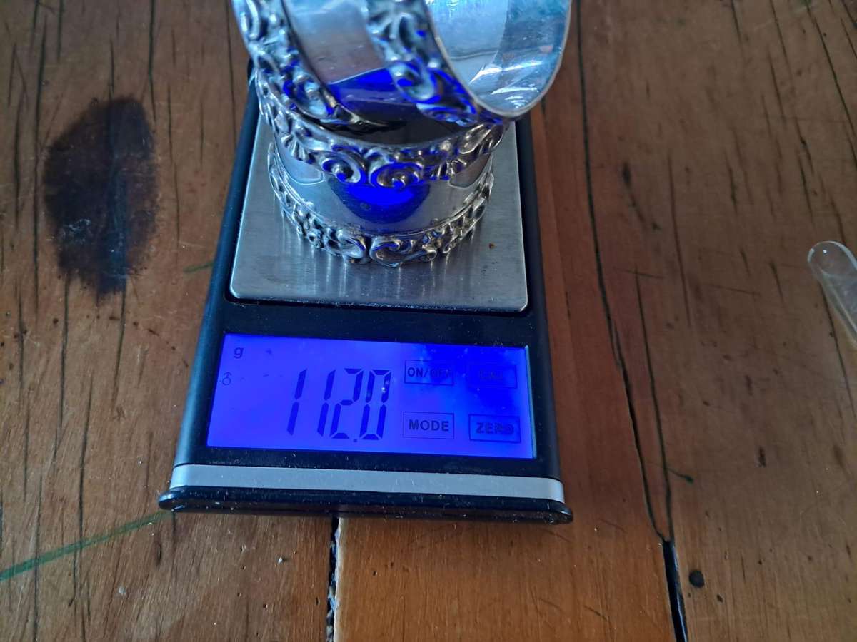 Magnificent Solid Sterling Silver Pr Serviette Rings Sheffield 1903 112 gm Boxed