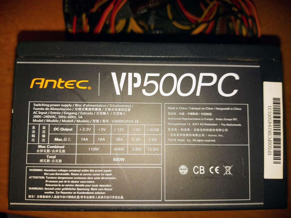 Antec VP500PC 500w PSU