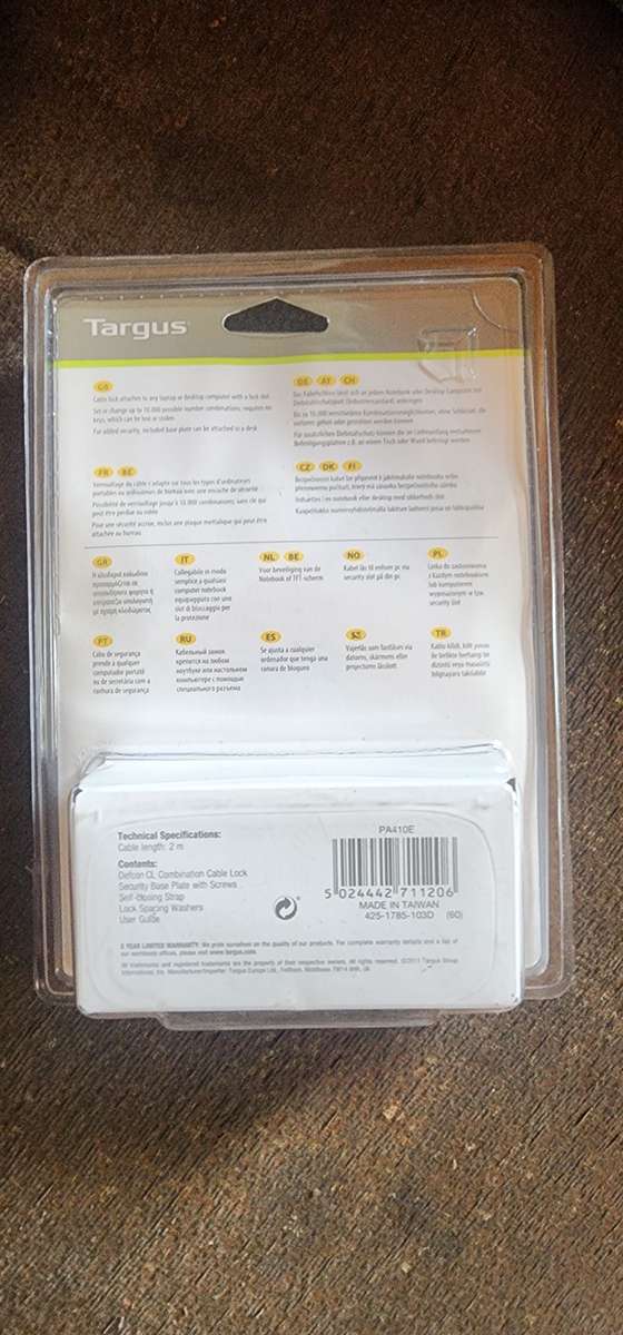 Targus Combination Lock - Sells for R599