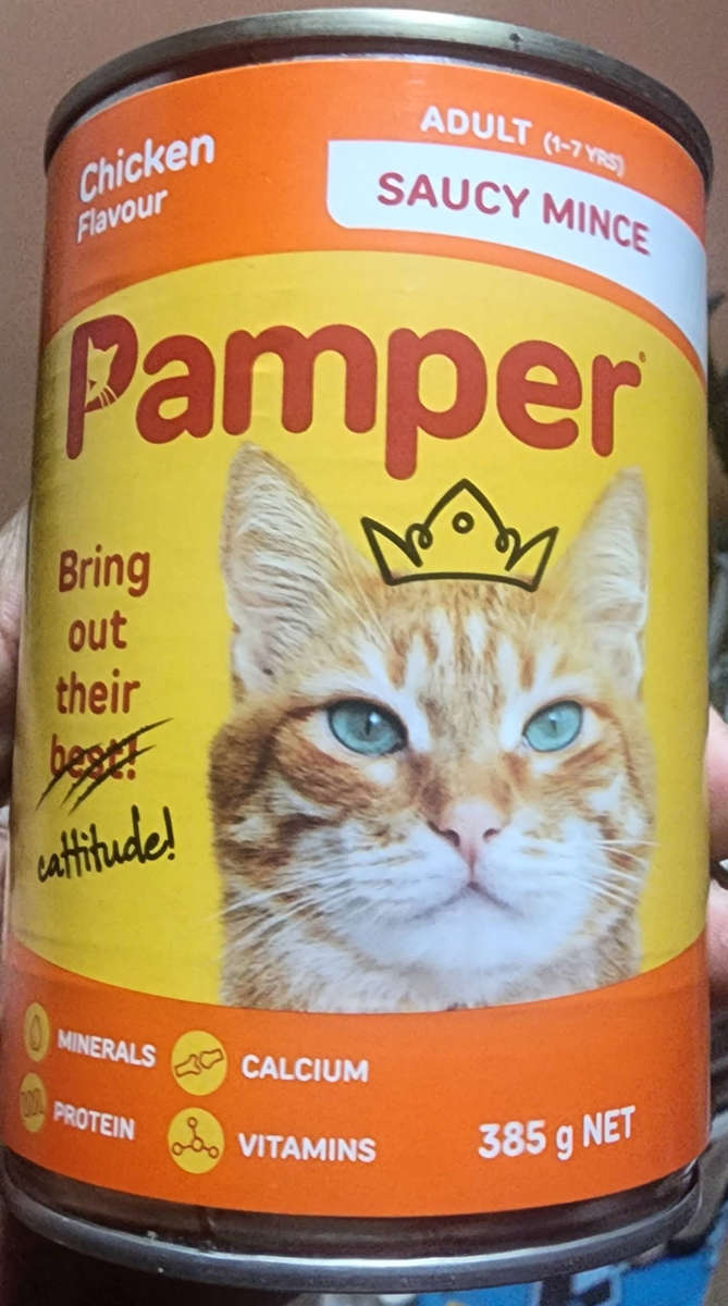 Pamper Cat Food Cans (1 bid for 6 cans)