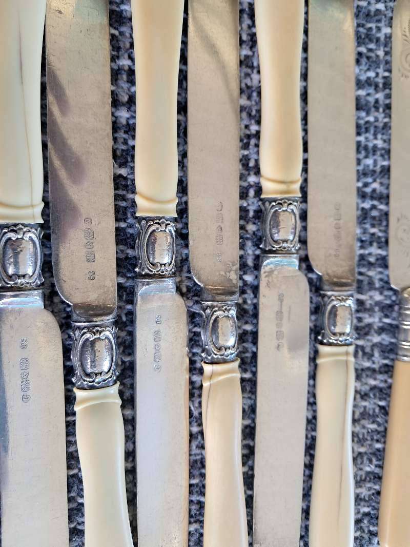 Grannis antique cutlery bone handles