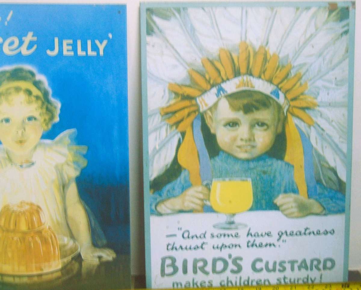 ANTIQUE /VINTAGE STEEL ADVERTISING BOARDS X 2