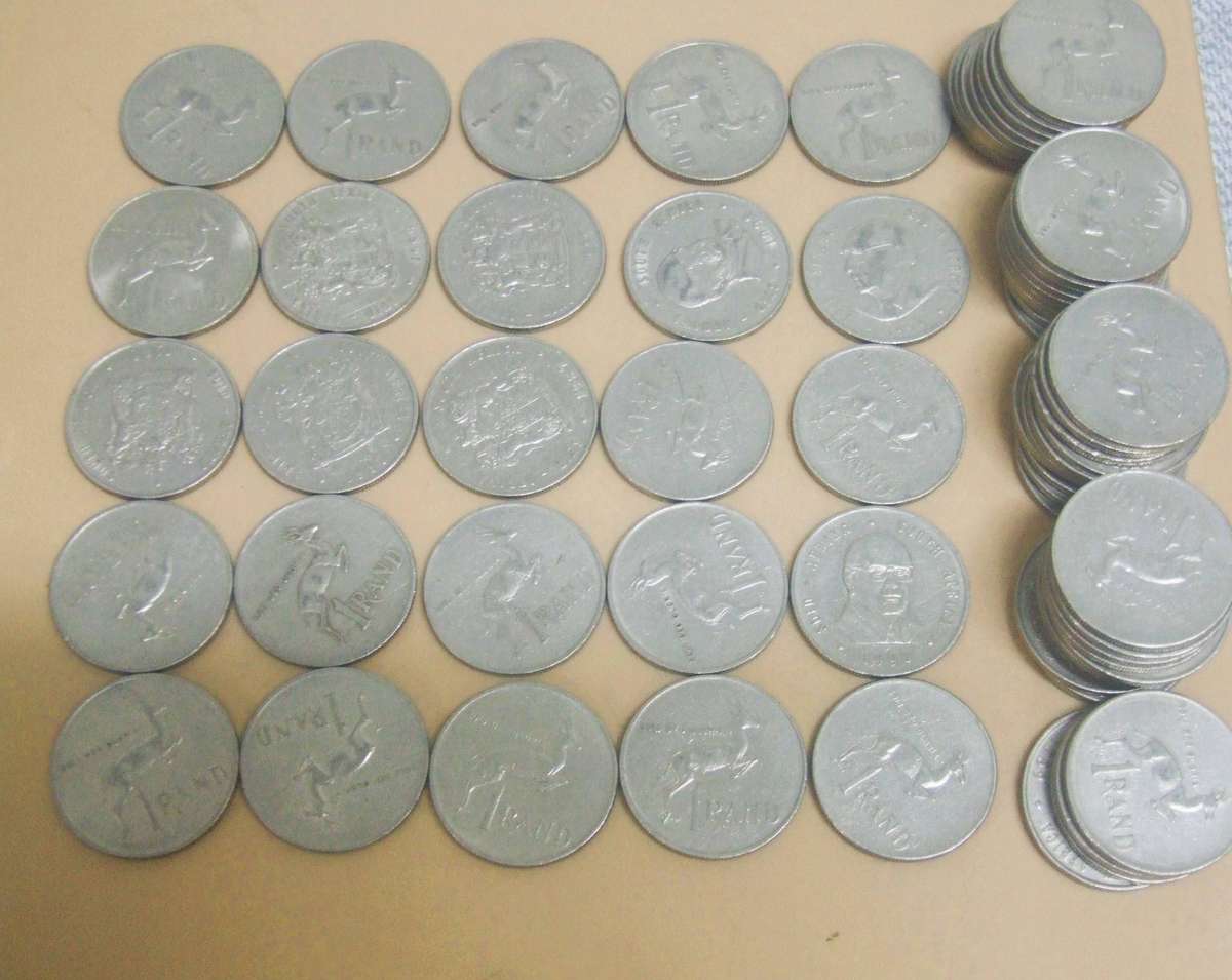 25 VINTAGE  SOUTH AFRICA R1 COINS