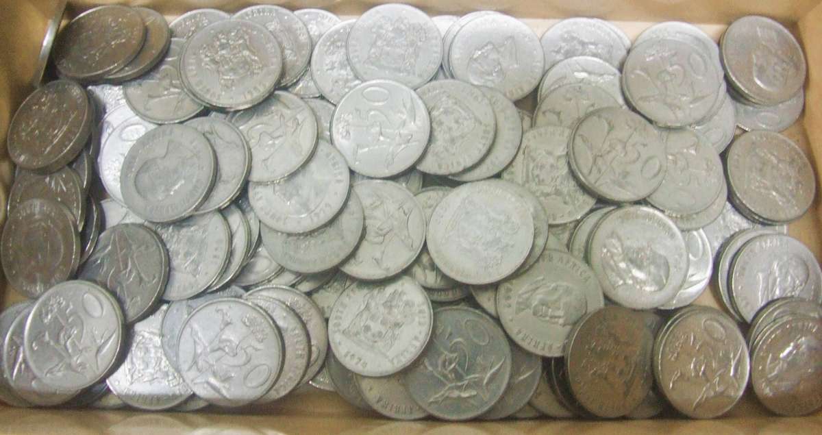 50 VINTAGE 50 CENT  COINS