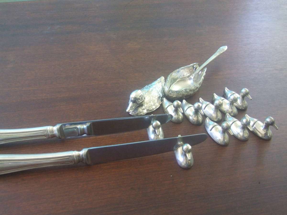 Grandma's cool vintage  duck knife rests (10 plus mom)