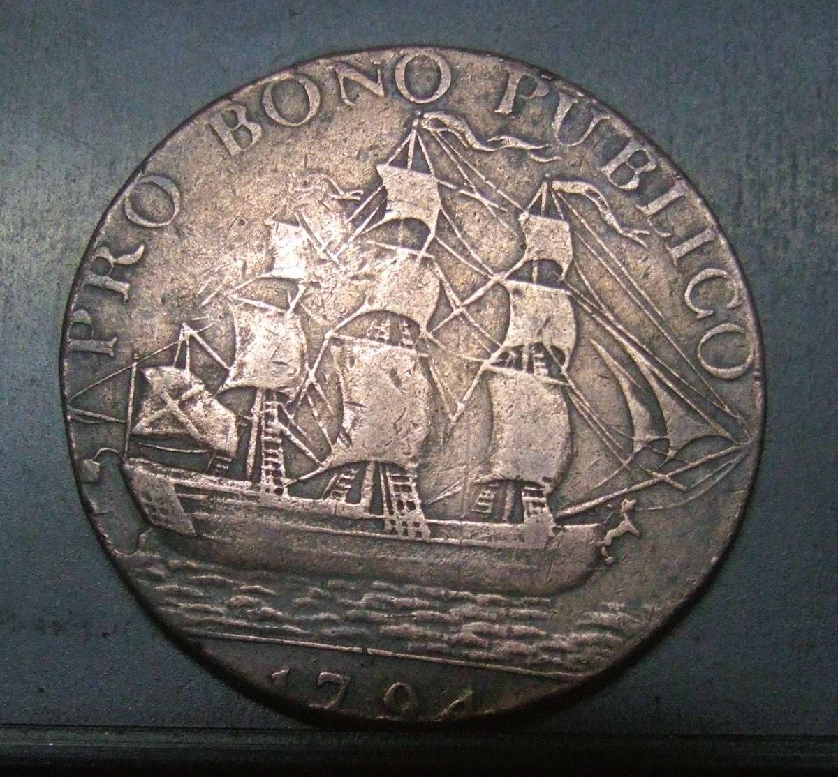 1794 GB Conder Halfpenny  NICE ANTIQUE