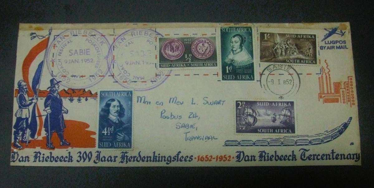 1952 Jan van Riebeeck Tercentenary commemorative envelope