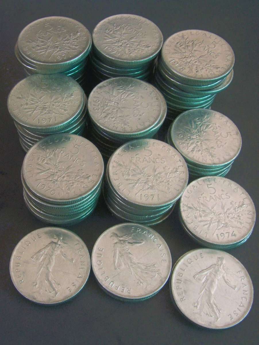 160 VINTAGE 5 Francs signature "O. Roty"