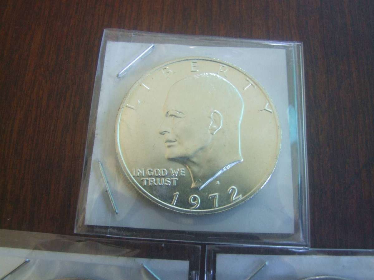 @     3 x Eisenhower dollars as 1 lot