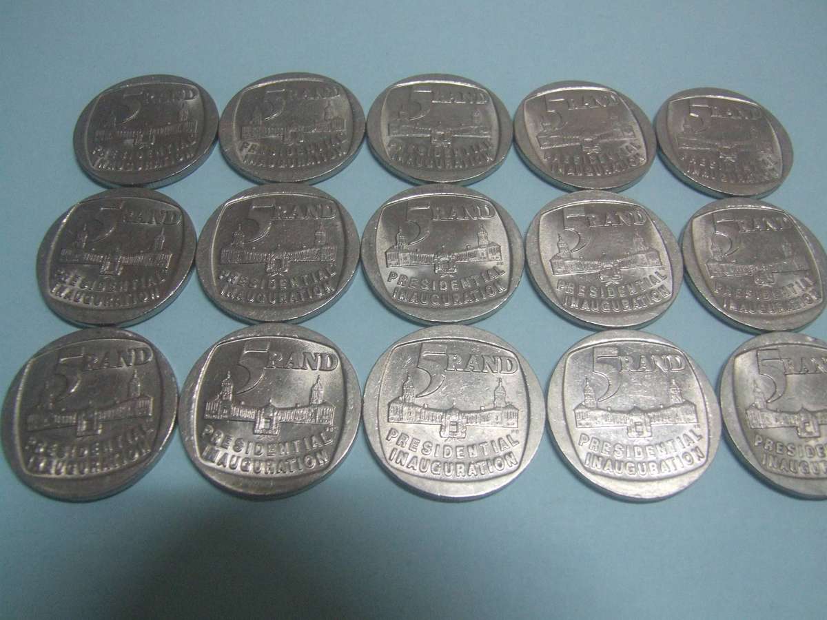 @     15 X 1994 INAUGURATION MANDELA COINS
