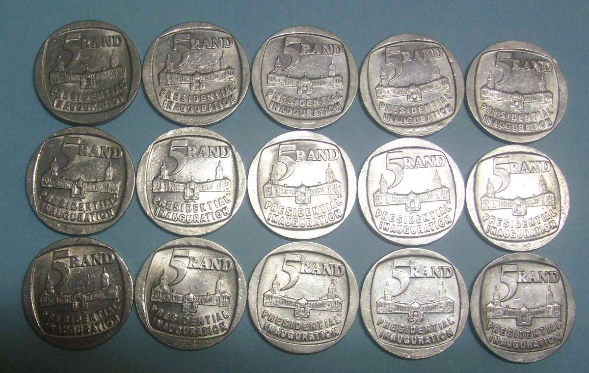 @     15 X 1994 INAUGURATION MANDELA COINS