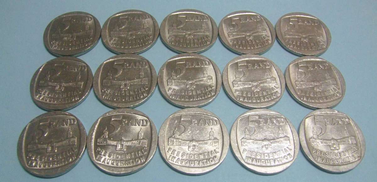 @     15 X 1994 INAUGURATION MANDELA COINS