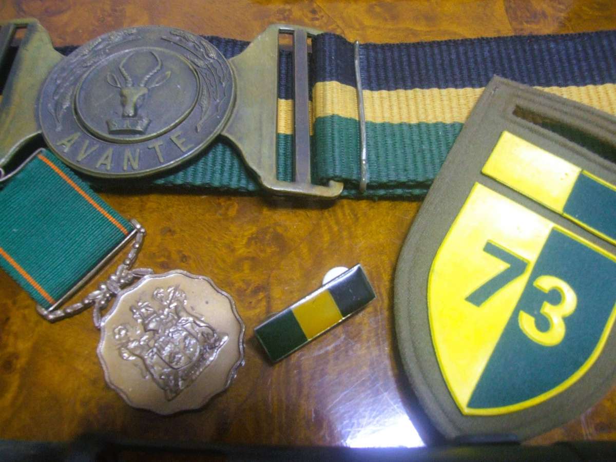 This collection features military memorabilia from the South African Defense Force (SADF)