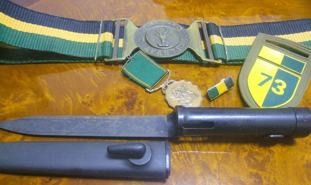 This collection features military memorabilia from the South African Defense Force (SADF)