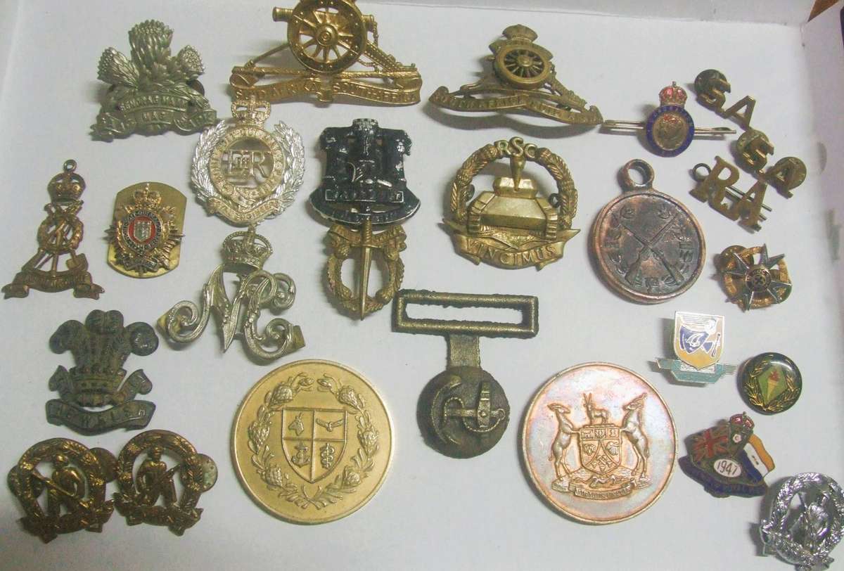 Vintage Military Badges, Pins, Medals - South African & British