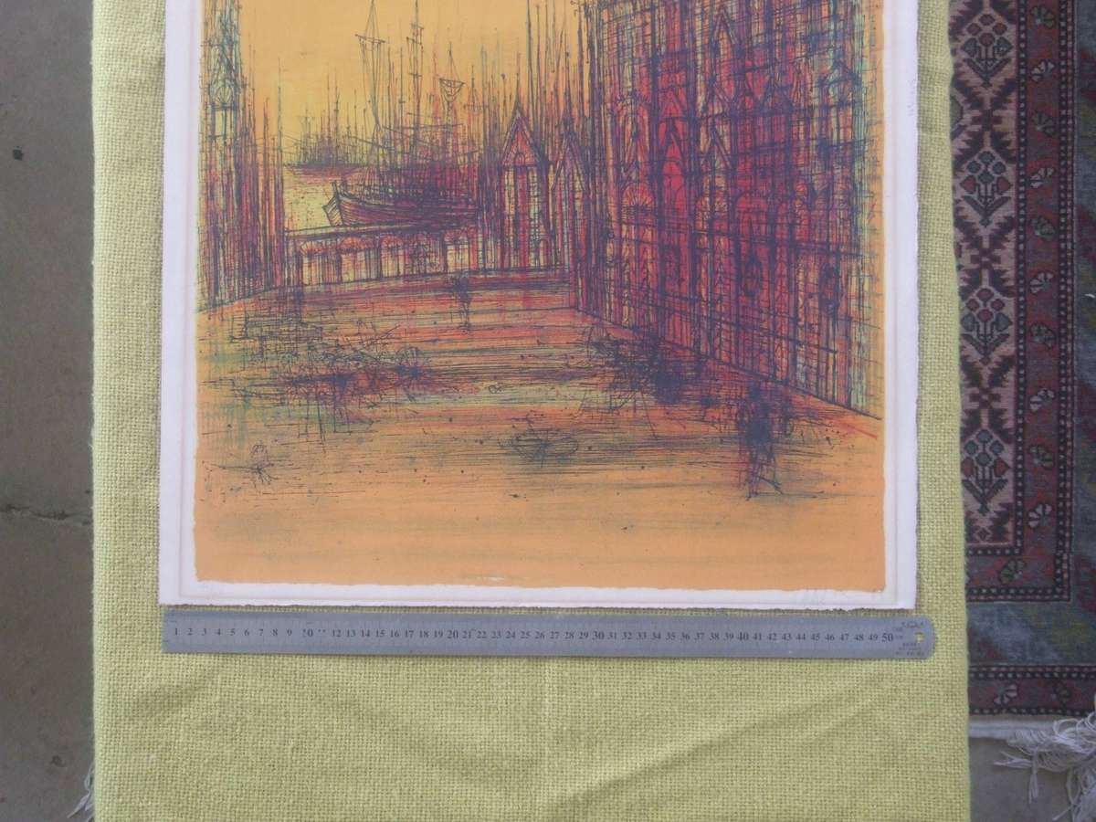 Jean CARZOU , ORIGINAL Lithograph Hand SIGNED  1963