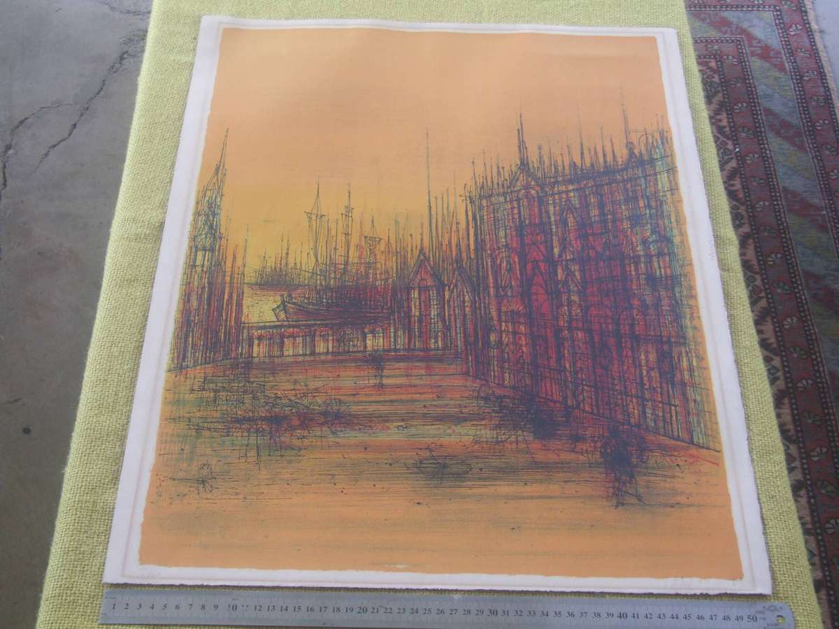 Jean CARZOU , ORIGINAL Lithograph Hand SIGNED  1963