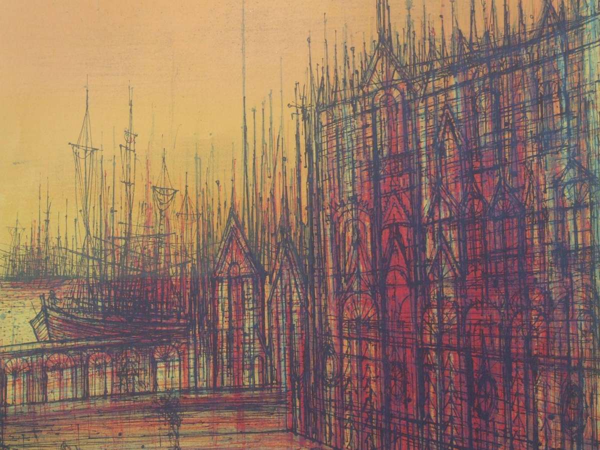 Jean CARZOU , ORIGINAL Lithograph Hand SIGNED  1963