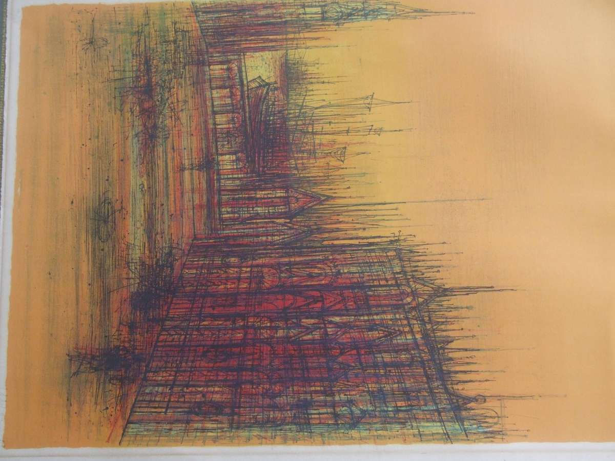 Jean CARZOU , ORIGINAL Lithograph Hand SIGNED  1963