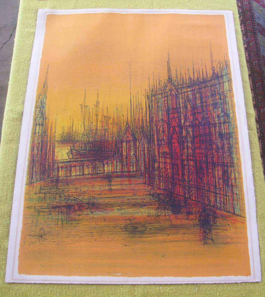 Jean CARZOU , ORIGINAL Lithograph Hand SIGNED  1963